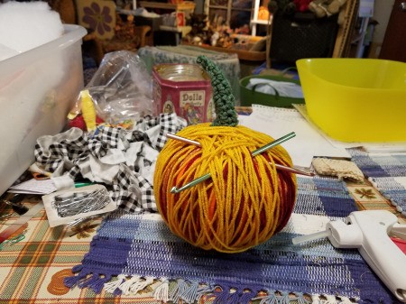 Yarn Covered Pumpkin