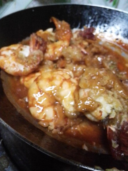 Prawns in spicy sauce