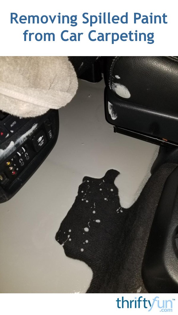 Removing Spilled Paint from Car Carpeting? ThriftyFun