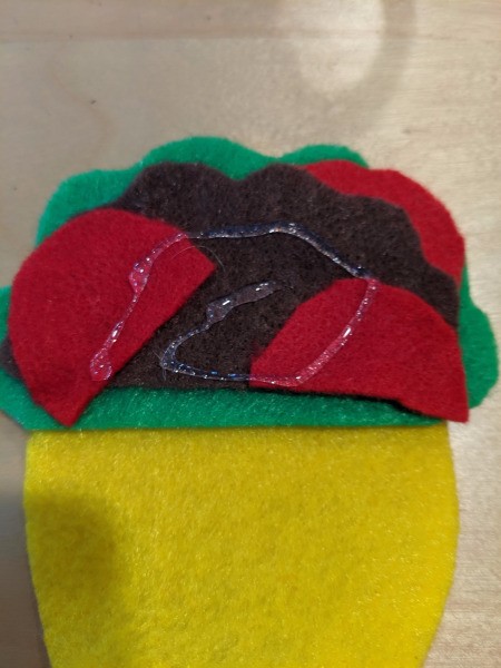 Halloween Taco Accessories for Adults - assemble and glue the tacos together