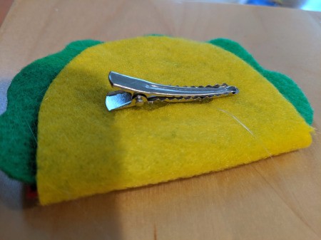 Halloween Taco Accessories for Adults - glue on a hair chip to the smaller taco