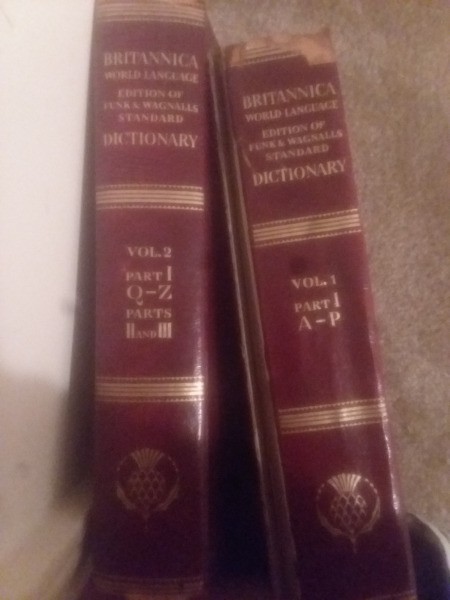 Value of Encyclopedia Britannica and Wagnalls Dictionary