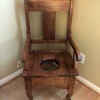 An old wooden potty chair.