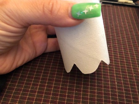 Cardboard Tube Ghosts - round them out to create a wavy look
