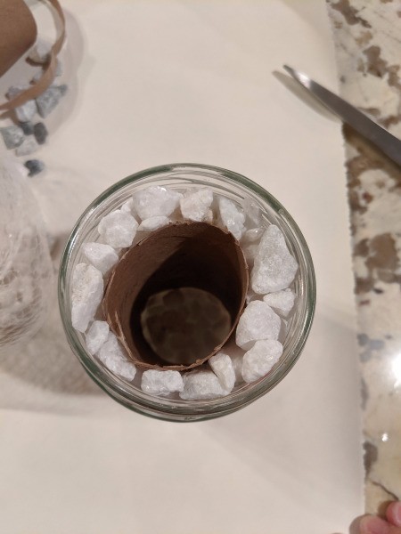 Succulent Jar Centerpiece - looking down