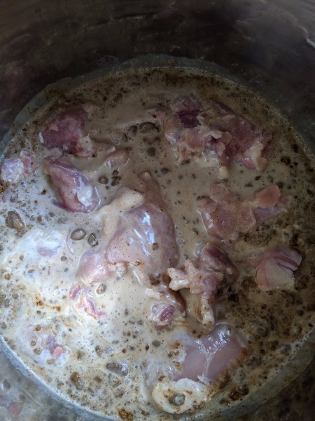 chicken added to Instant Pot