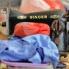 An old Singer sewing machine.