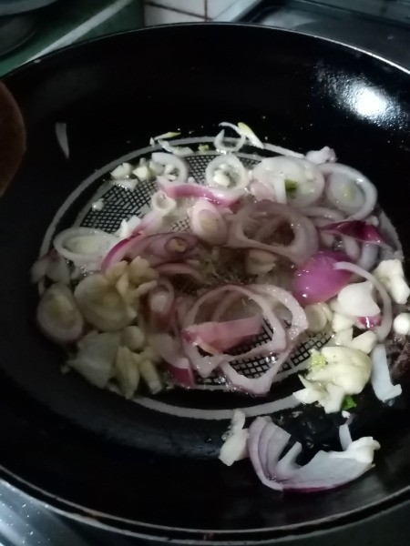 sauteing onion & garlic