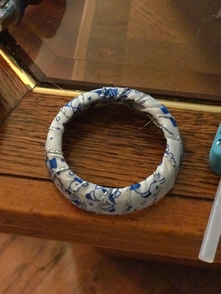 Handcrafted Christmas Ornaments - ribbon wrapped canning jar ring