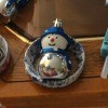 Handcrafted Christmas Ornaments - glue snowman ornament to the ring on the inside