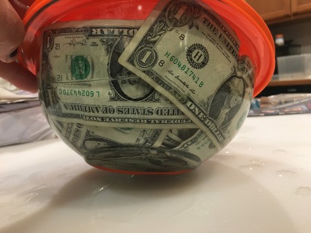 Cold Hard Cash Gift - cover with the lid and freeze