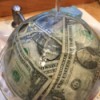 Cold Hard Cash Gift - once frozen, to give to the recipient, run the bowl under warm water to release the ice clock