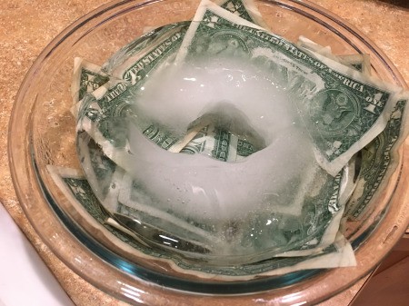 Cold Hard Cash Gift - ice melting