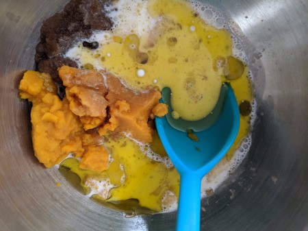 wet ingredients in bowl