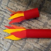 Blowing Fire Costume Accessory - finished fire accessories