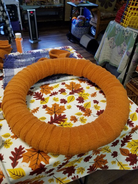 Spiderweb Wreath - wrapped completely