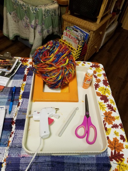 Yarn Wrapped Frame - supplies