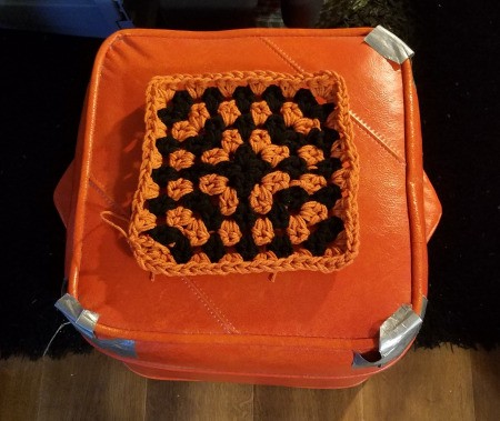 Recovering an Old Hassock - check fitting on hassock