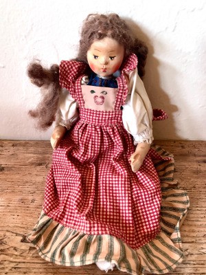Value of an Old Doll - oldish cloth and perhaps wood folk looking doll