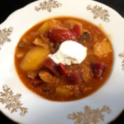 Beetroot Borscht in bowl