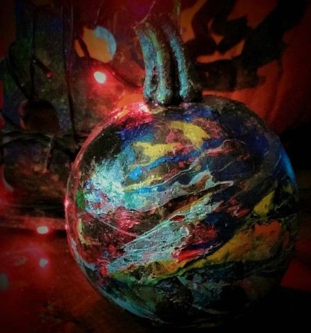 Marbleized Artwork - another pumpkin