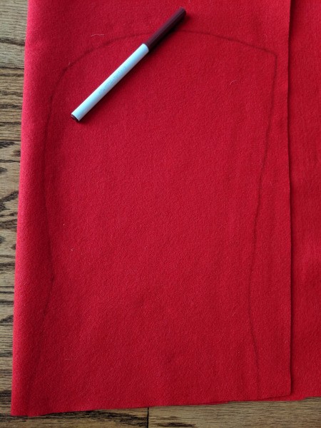 Boy's Dragon Halloween Costume - shape on felt ready to cut and stitch together