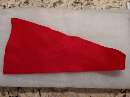 Boy's Dragon Halloween Costume - triangle of red felt for tail