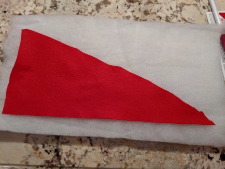 Boy's Dragon Halloween Costume - trimmed to more of a right triangle shape