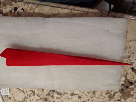 Boy's Dragon Halloween Costume - tail, trim excess and stuff and sew shut