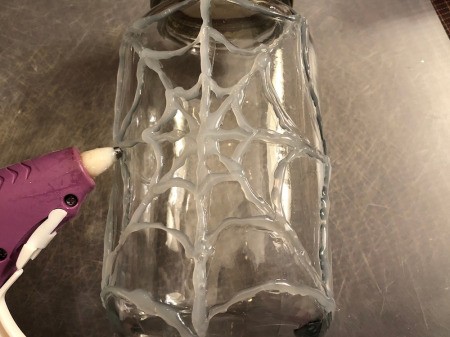 Hot Glue Spiderweb Jar - and a third