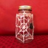 Hot Glue Spiderweb Jar - finished empty jar