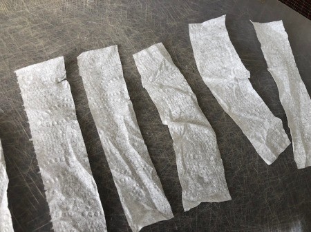 Cardboard Halloween Napkin Rings - cut TP strips and separate