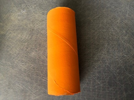 Cardboard Halloween Napkin Rings - orange TP tube