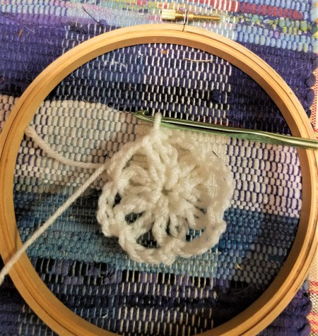 Embroidery Hoop Doily Wall Decoration - row 2 doily number 3