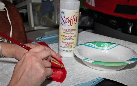 Little Shop of Horrors Costumes - painting on fabric stiffener