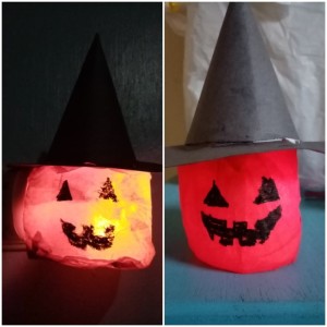 Witch Pumpkin Lamp - vertical and horizontal alignments