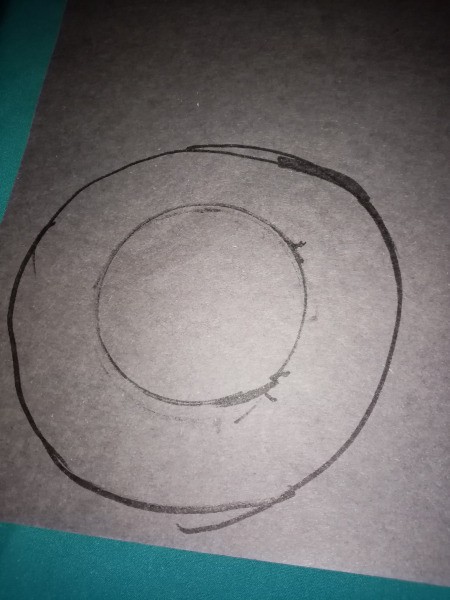 Witch Pumpkin Lamp - draw a smaller circle inside