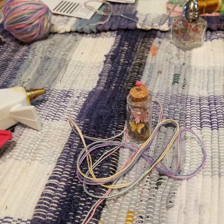 Tiny Hanging Glass Jars