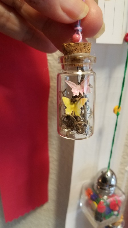 Tiny Hanging Glass Jars