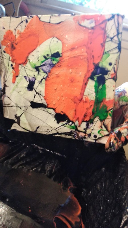 Marbleized Artwork - removed canvas with artwork image