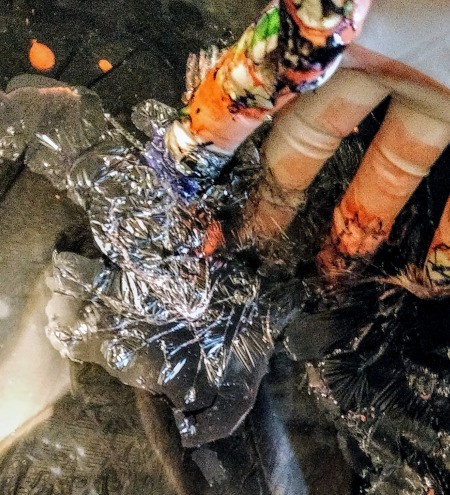 Marbleized Artwork - removing polish