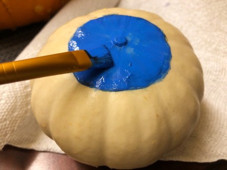 Spooky Double Pumpkin Eyeball - remove the pumpkin and paint the iris blue