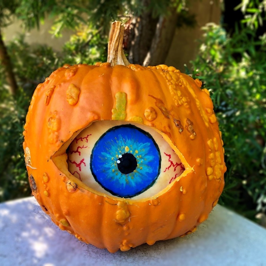 Making a Spooky Double Pumpkin Eyeball | My Frugal Halloween