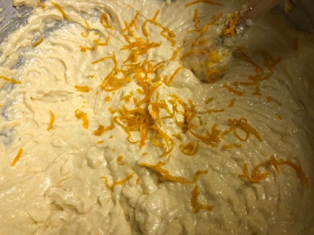 Orange rind in batter