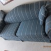 Value of a Vintage Lazy Boy Signature II Sofa - blue striped sofa
