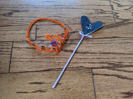 Fancy Costume Wand - crown and blue wand