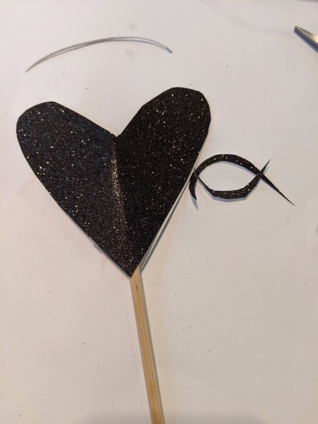 Fancy Costume Wand - trim edge of paper shape if needed