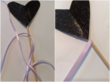 Fancy Costume Wand - hot glue ribbon wrapped around the stick