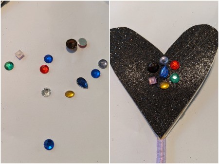 Fancy Costume Wand - hot glue on gems