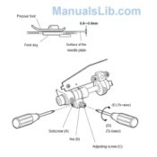 Adjusting the Feed Dog Height on a Janome HD 3000 - manual page
